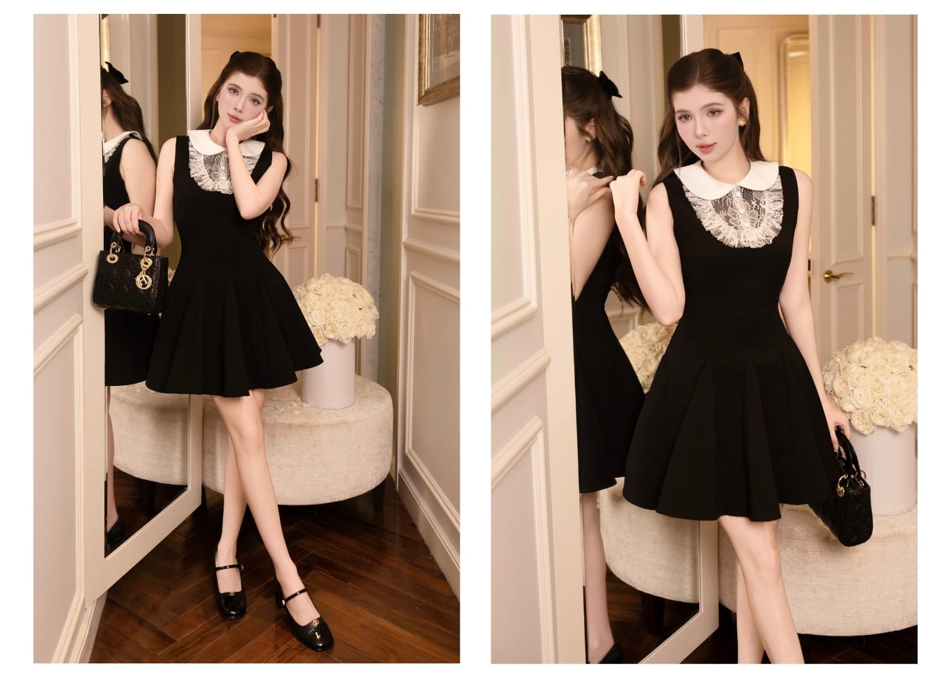 Đầm xòe tiệc ngắn dáng xoè phồng D4579D - Ảnh lookbook