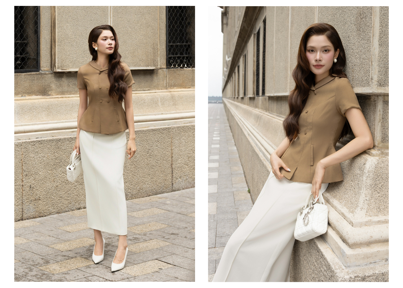 Áo Kiểu Công Sở Cotton Cổ V Nhỏ - AAH25T