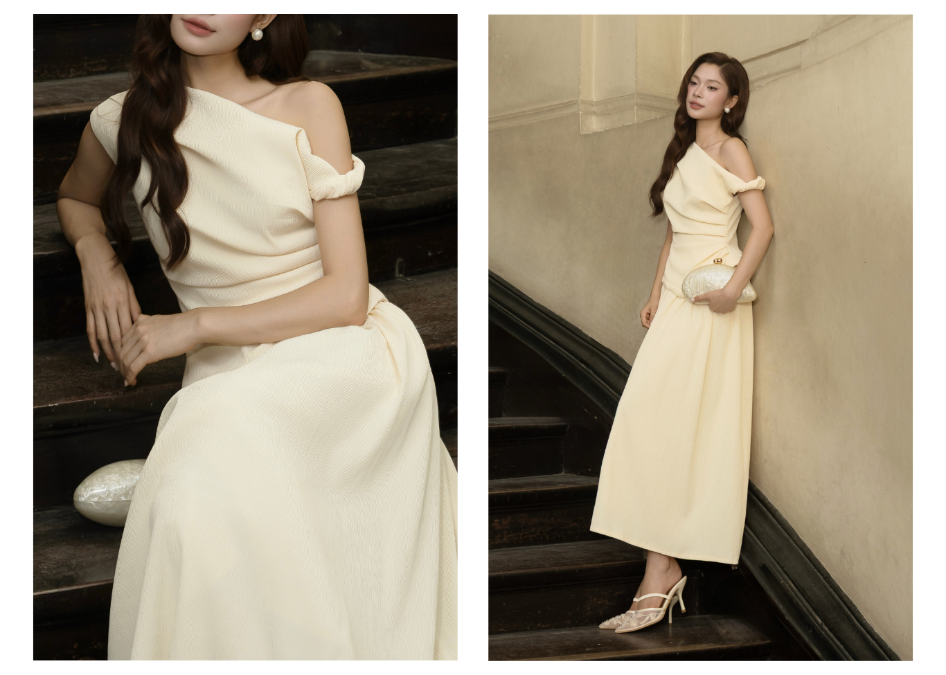 Chân Váy Xòe Dạo Phố Cotton Dài - VAH42B