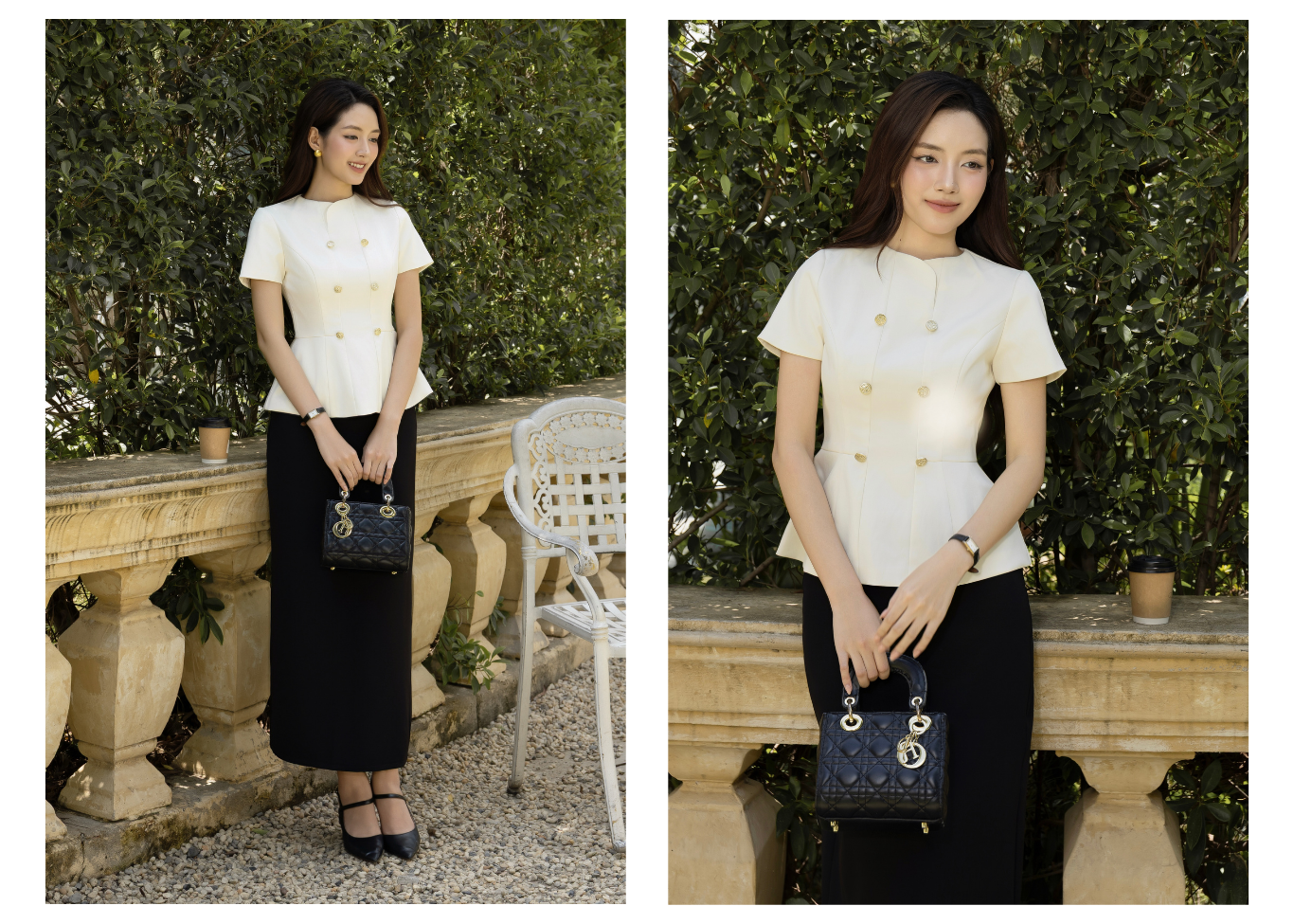 Áo Kiểu Công Sở Cotton Cổ Tròn - AAG25B