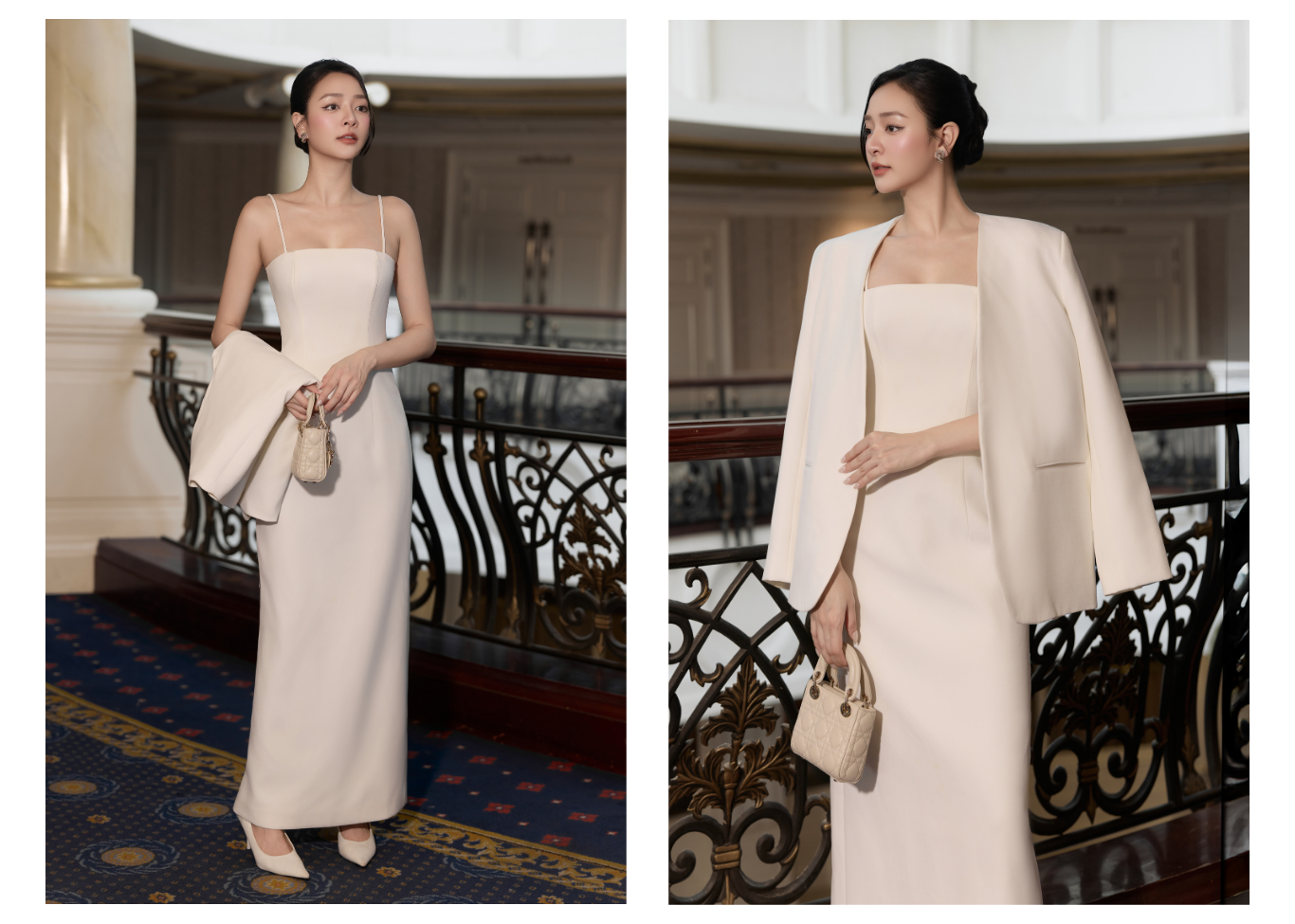 Đầm 2 dây tiệc dài dáng suông DAA74V - Lookbook 1