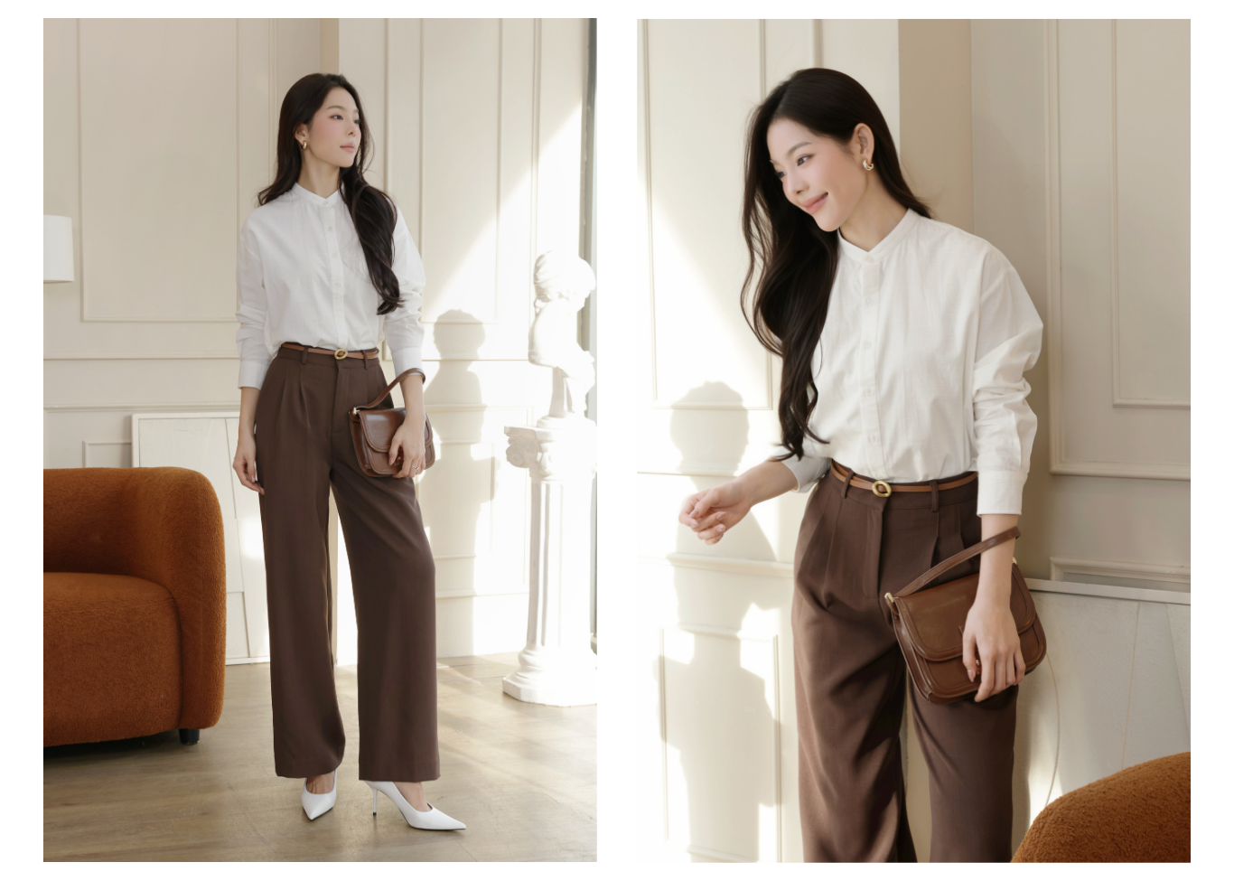 Áo Sơ Mi Công Sở Linen Tay Dài - AAG27H
