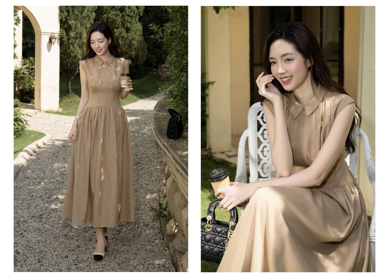 Đầm Công Sở Cổ Sơ Mi