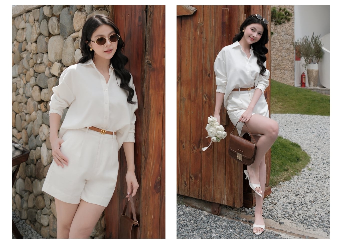 Quần dạo phố linen ngắn ống suông QAD42H
