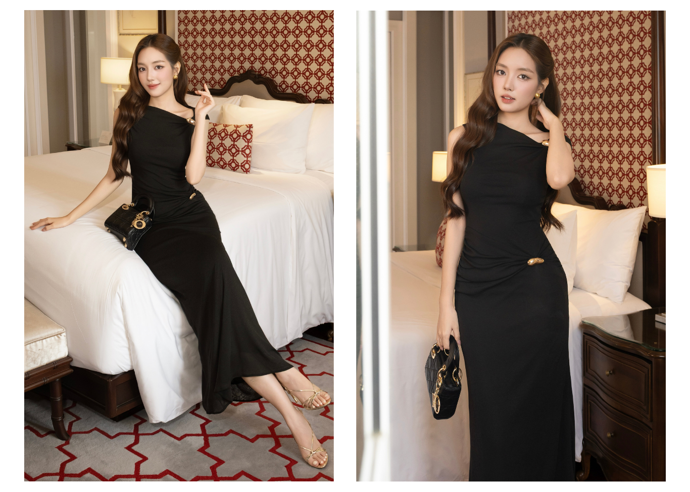 Đầm Body Tiệc Thun Dài Tag Gold - DAI03T