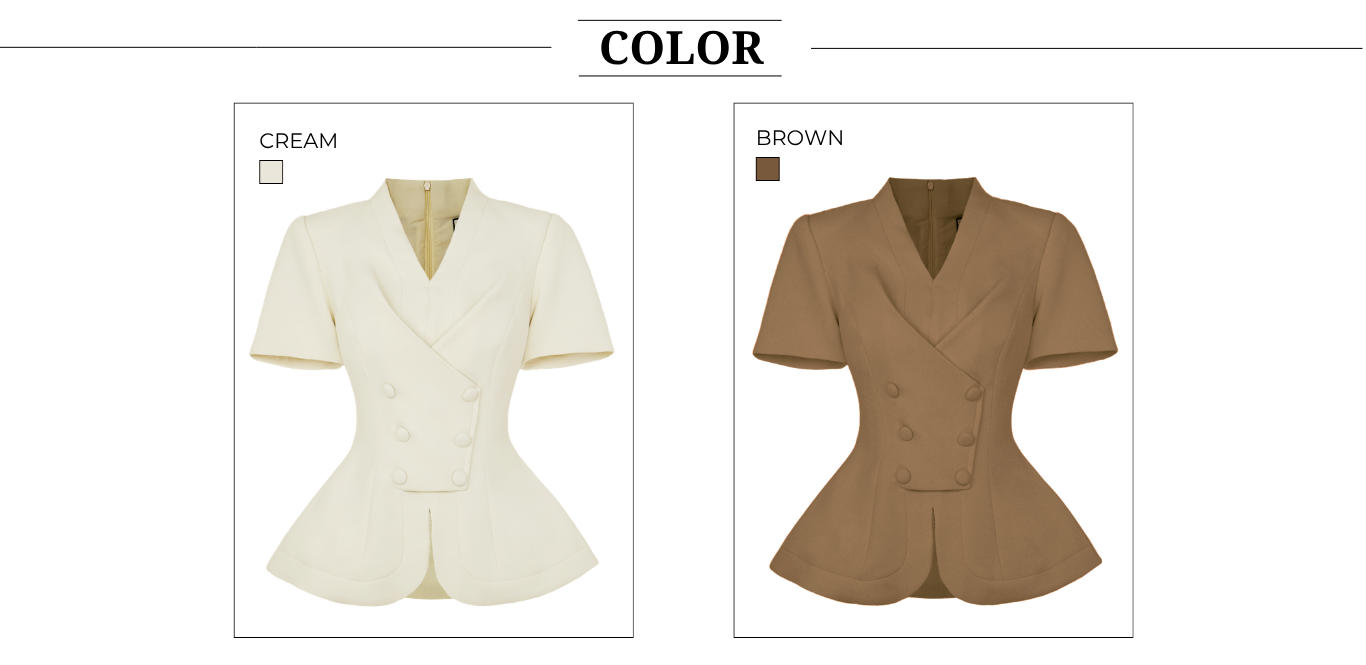 Áo kiểu công sở cotton chéo peplum, cổ V - AAF25B