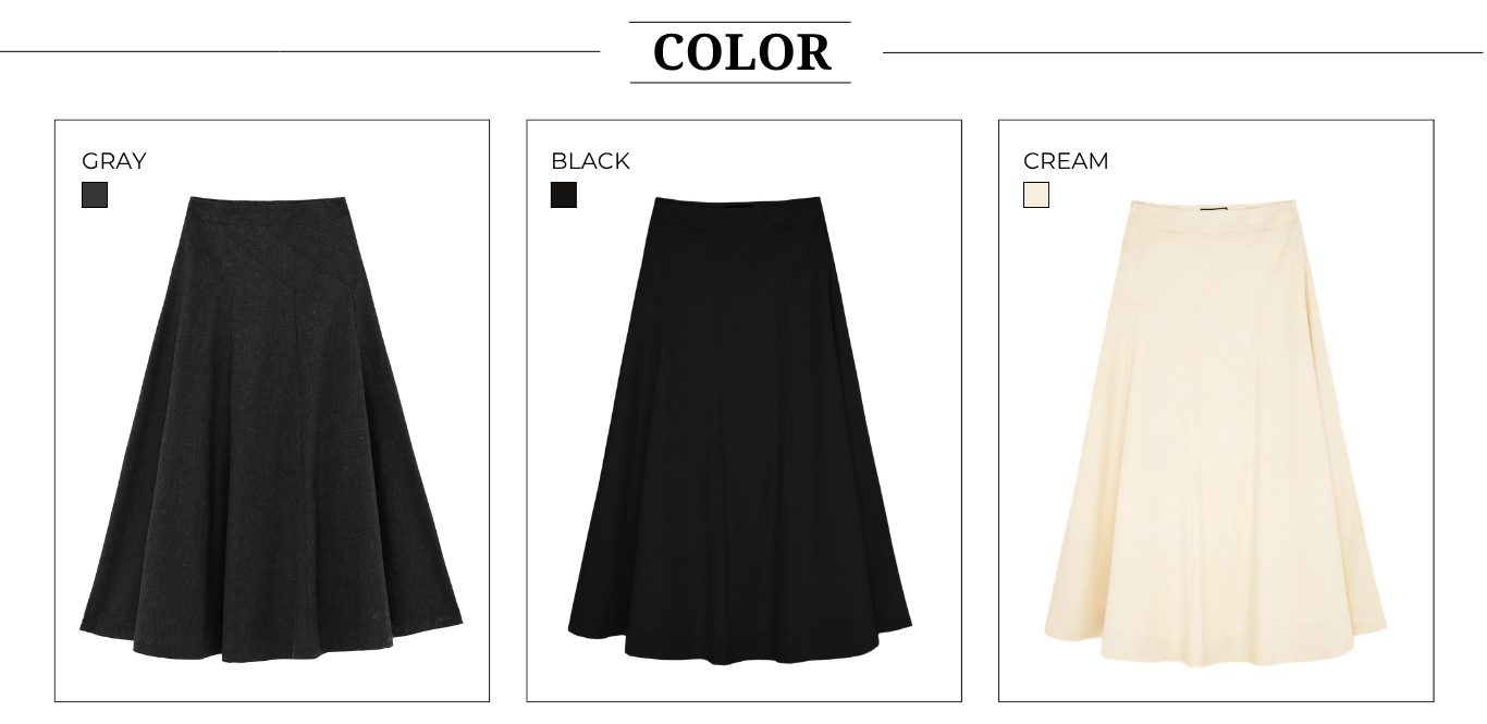 Chân váy công sở cotton dài xòe VAD63H - Phân loại
