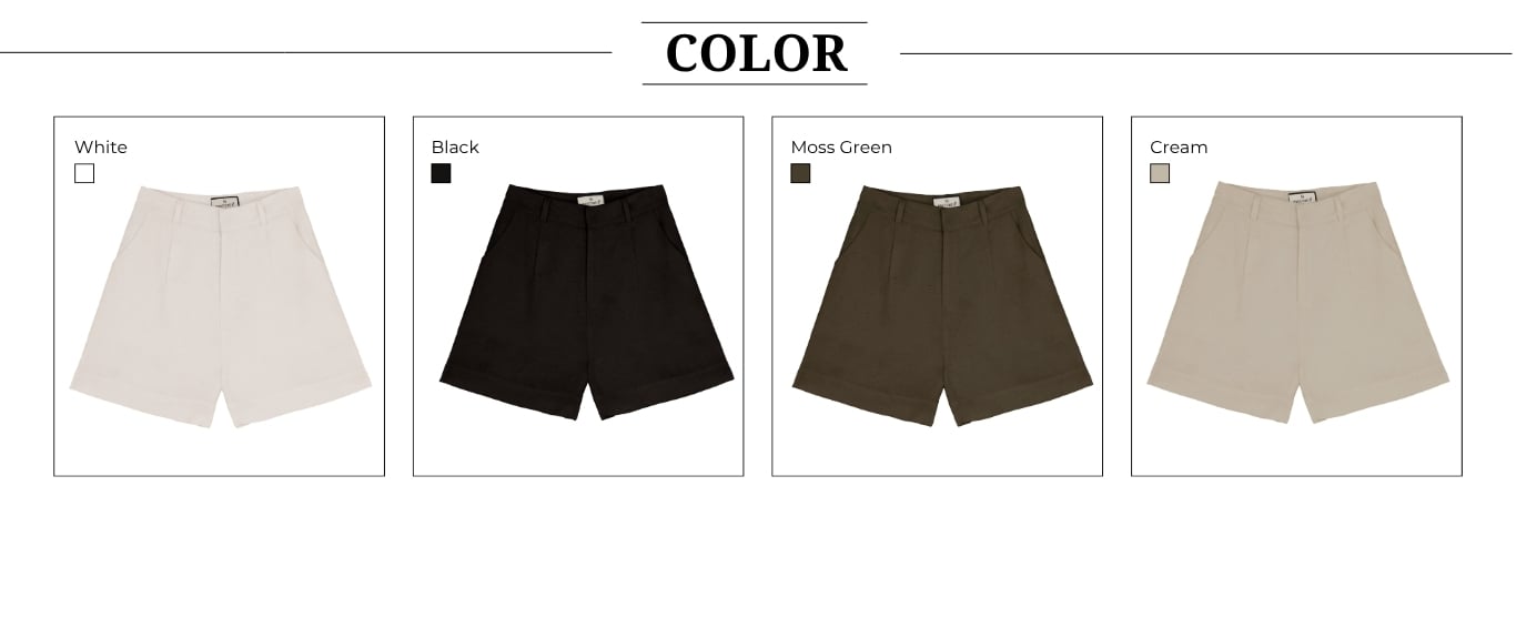 Quần dạo phố linen ngắn ống suông QAD42H