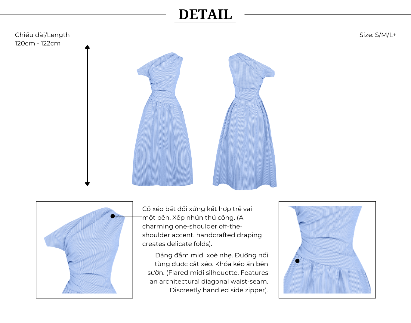 Đầm Dạo Phố Cotton Dài Trễ Vai - DAG42B