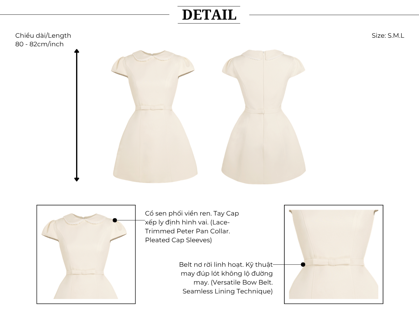 Đầm xòe dạo phố cotton ngắn+belt DAE78B - Thiết kế
