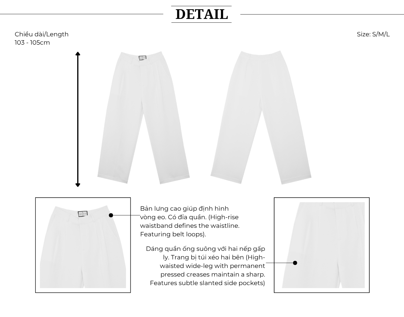 Quần Suông Công Sở Cotton Dài - QAG28H