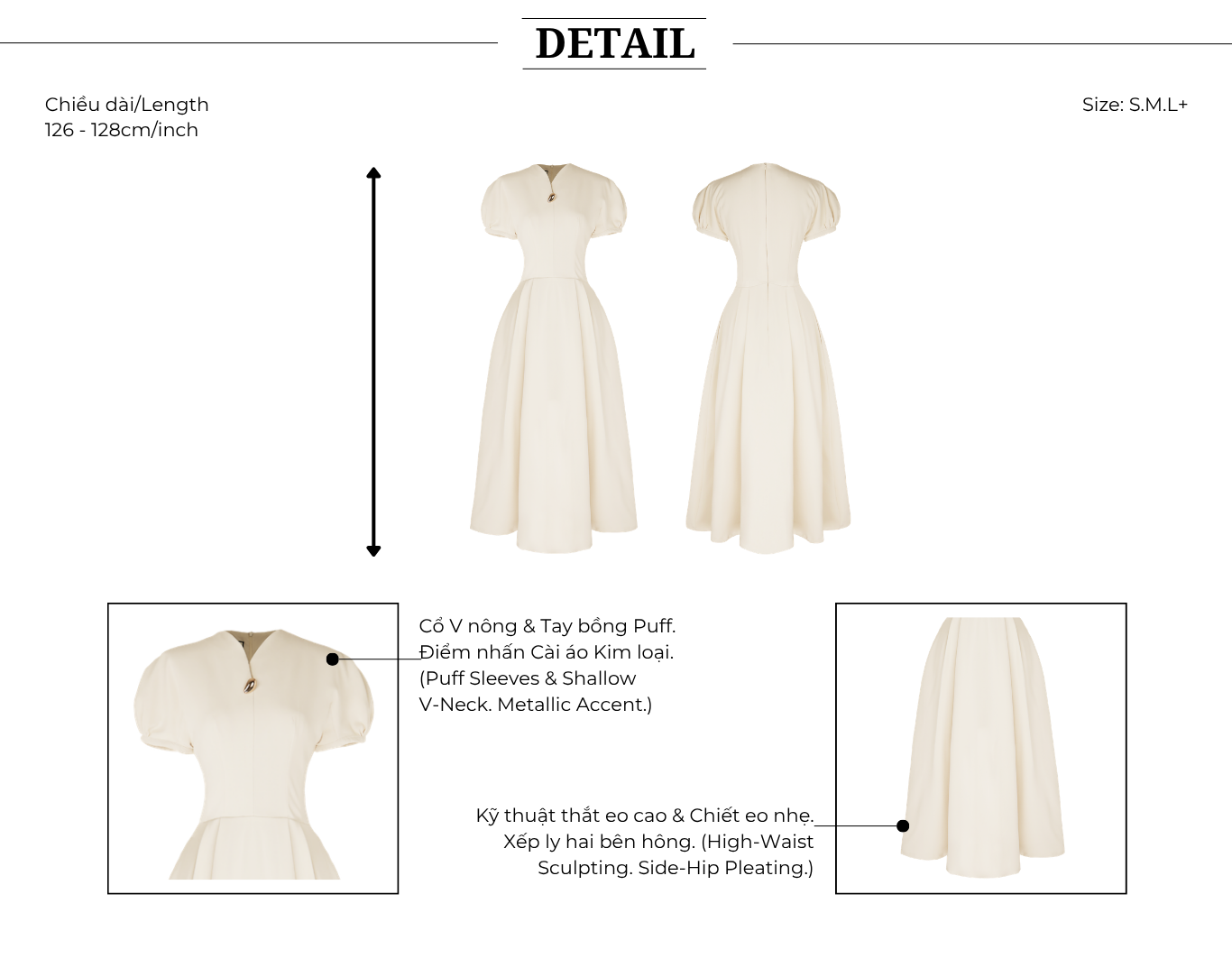 Đầm xòe dạo phố cotton dài DAE45B - Thiết kế