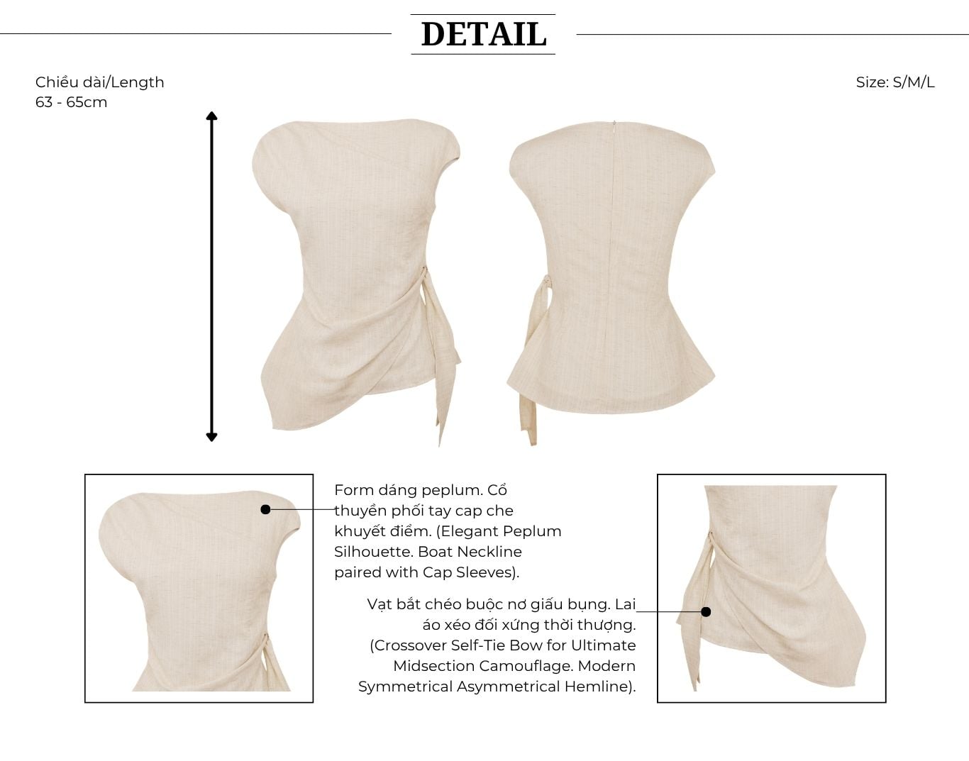 Áo Kiểu Dạo Phố Linen Tay Con - AAI44A