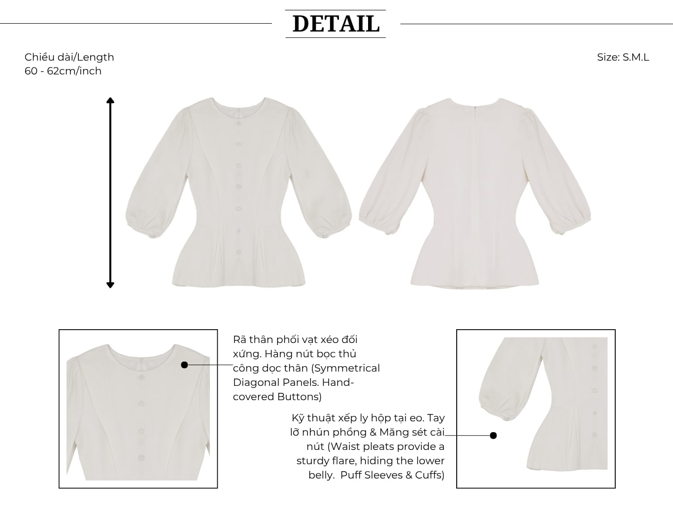 Áo kiểu dạo phố linen cổ tròn AAD43T