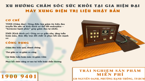 Tất tần tật về máy xung điện trị liệu Nhật Bản: Nguyên lý, công dụng và hướng dẫn sử dụng an toàn