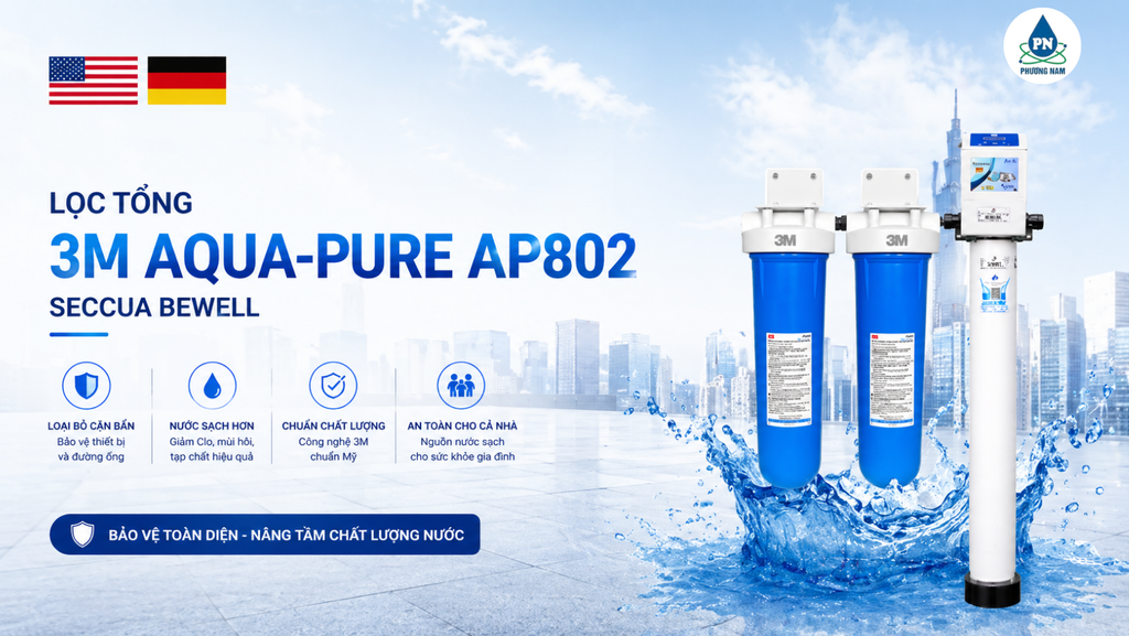 3M Aqua-Pure AP802 Seccua Bewell - Phương Nam Water