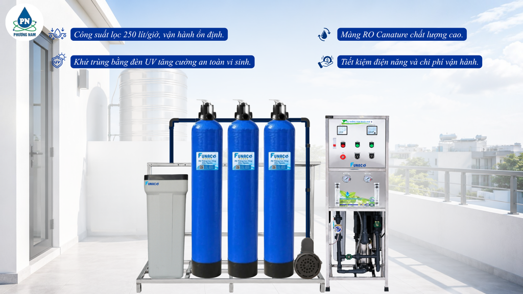 Hệ thống lọc nước tinh khiết Funaco HT250vt