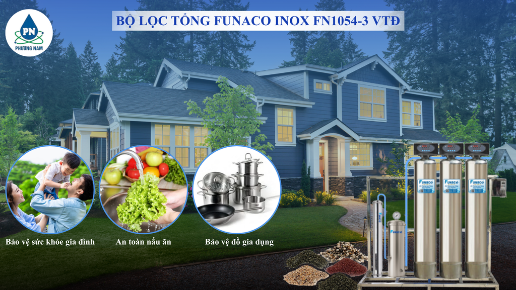 Funaco Inox FN1054-3 - Van Tự Động - Phương Nam Water 1