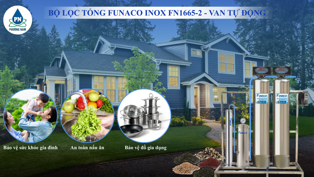 Funaco Inox FN1665-2 - Van Tự Động - Phương Nam Water 1