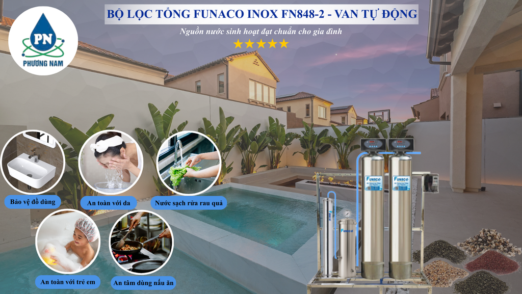 Funaco Inox FN848-2 - Van Tự Động - Phương Nam Water 1