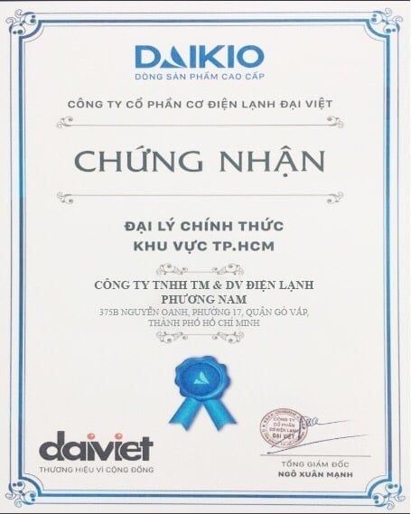 GIẤY CHỨNG NHẬN DOANH NGHIỆP PHƯƠNG NAM