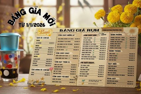 BẢNG GIÁ MỚI ÁP DỤNG TỪ 01/01/2026