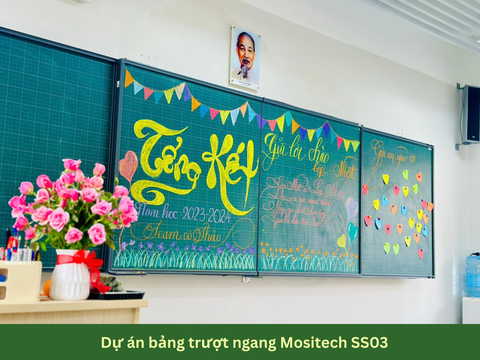 Dự án bảng trượt ngang Mositech SS03 tại Trường Tiểu học Chất lượng cao Việt Hưng