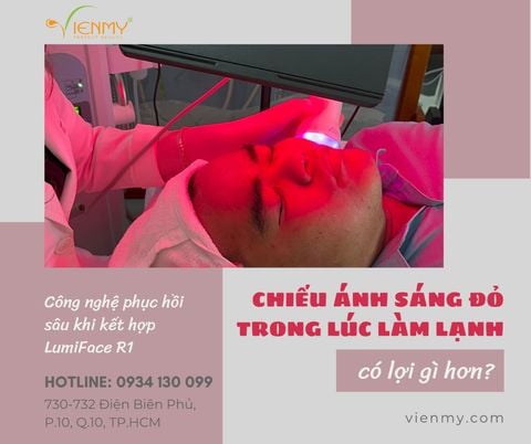 Bí mật trẻ hóa da: Sự kết hợp giữa búa lạnh và ánh sáng đỏ trong trị liệu