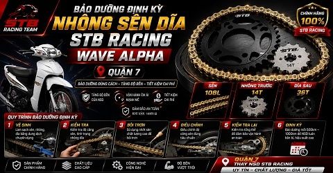 Bảo Dưỡng Nhông Sên Dĩa STB Wave Alpha Định Kỳ Quận 7