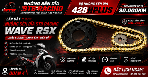 Báo Giá Lắp Nhông Sên Dĩa STB Racing Wave RSX Chất Lượng Quận 4