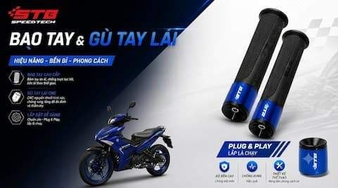 Nghệ Thuật Nâng Cấp Ghi Đông Xe Máy: Khi Gù Tay Lái STB Kết Hợp Với Bao Tay STB V1