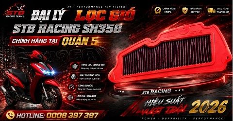 Đại Lý Lọc Gió STB Racing SH350 Chính Hãng Quận 5