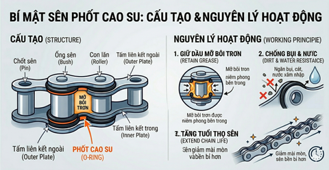 Bí mật sên phốt cao su: Cấu tạo & nguyên lý hoạt động