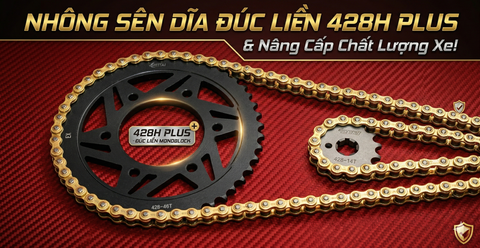 Nhông Sên Dĩa Đúc Liền 428H Plus: Nâng Cấp Chất Lượng Xe!