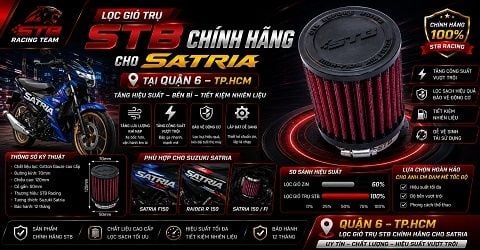 Lọc Gió Trụ STB Chính Hãng Cho Satria Tại Quận 6 TP.HCM