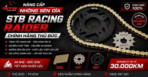 Nâng Cấp Nhông Sên Dĩa STB Racing Raider Chính Hãng Thủ Đức
