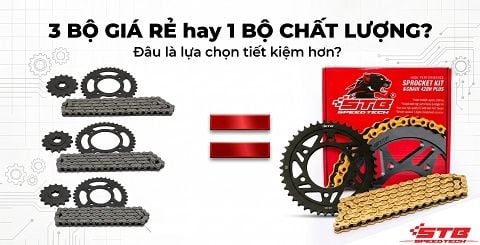 3 Bộ Nhông Sên Dĩa Giá Rẻ Có Thực Sự Tiết Kiệm Hơn 1 Bộ Chất Lượng?