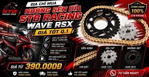 Địa Chỉ Mua Nhông Sên Dĩa STB Racing Wave RSX Giá Tốt Q.1