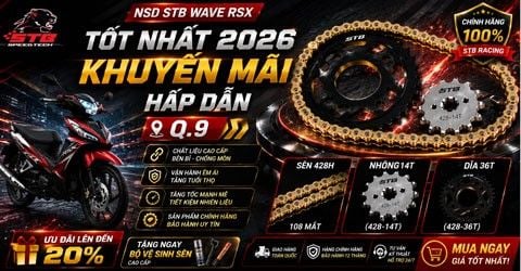 Khuyến Mãi Nhông Sên Dĩa STB Wave RSX Tốt Nhất 2026 Quận 9