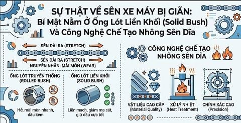 Sên Xe Máy Nhanh Giãn Có Phải Do Thép Bị Kéo Dài ?