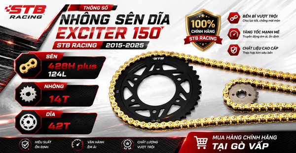 Thông Số NSD Exciter 150 STB Racing & Mua Hàng Chính Hãng Gò Vấp