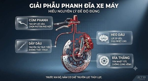 hiểu về hệ thống phanh xe máy