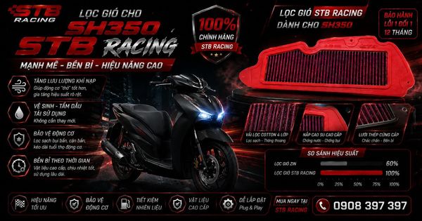 Lọc gió STB khắc phục điểm yếu của lọc gió giấy zin