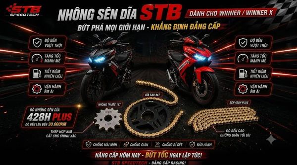 sên vàng STB kết hợp cùng Nhông Dĩa STB