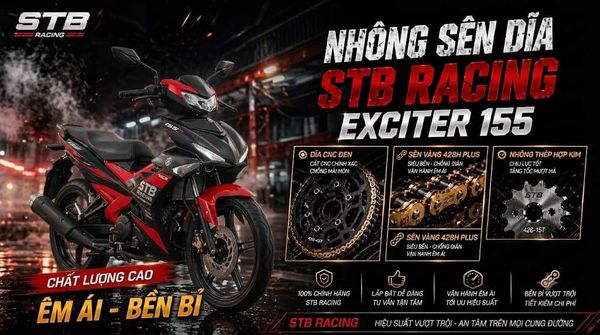 Nhông sên dĩa STB cho Exciter 155