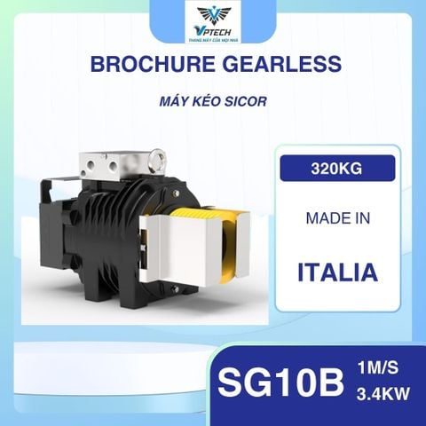Máy kéo thang máy Châu âu Sicor SG10B tại Vptech