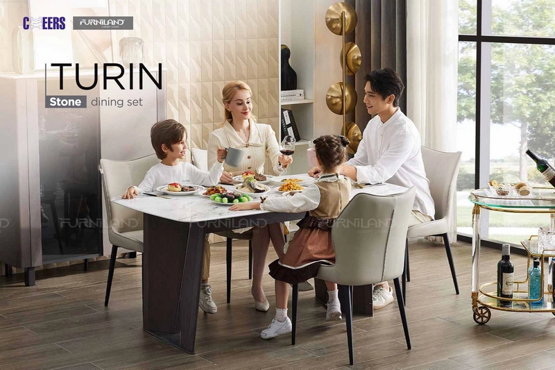 Bàn ăn mặt đá Turin