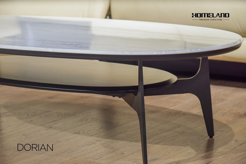 Bàn trà DORIAN - Bàn trà mặt đá - bàn trà Oval