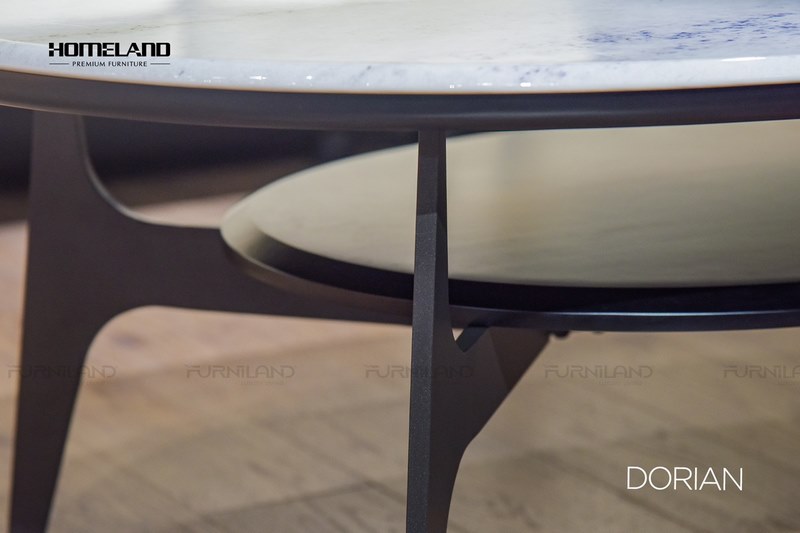 Bàn trà DORIAN - Bàn trà mặt đá - bàn trà Oval