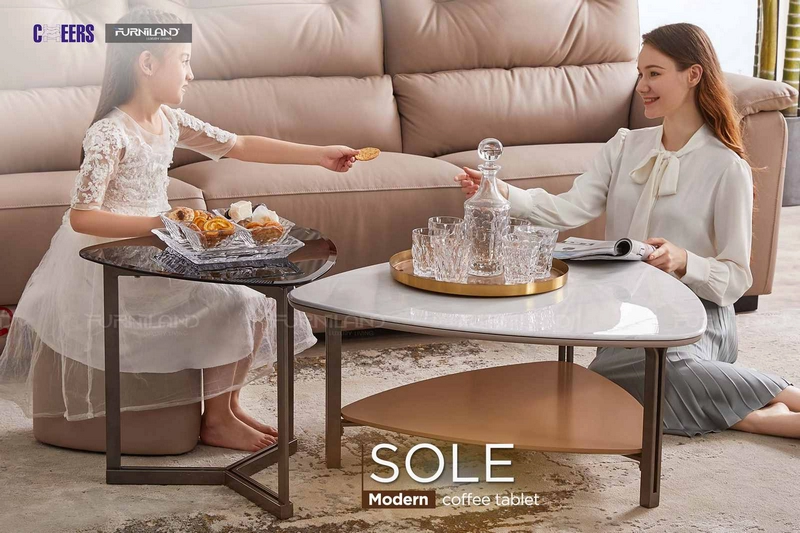Bàn trà mặt đá Sole